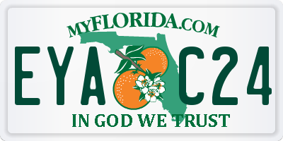 FL license plate EYAC24