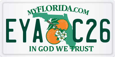FL license plate EYAC26