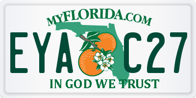 FL license plate EYAC27