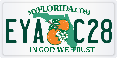 FL license plate EYAC28