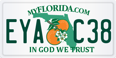 FL license plate EYAC38