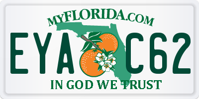 FL license plate EYAC62
