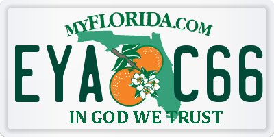 FL license plate EYAC66
