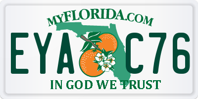 FL license plate EYAC76