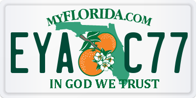 FL license plate EYAC77