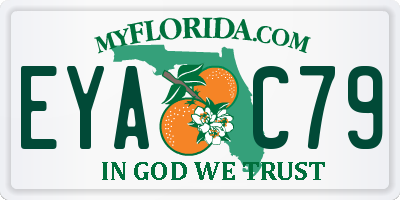 FL license plate EYAC79