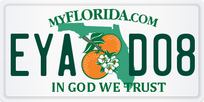 FL license plate EYAD08