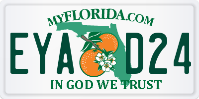 FL license plate EYAD24