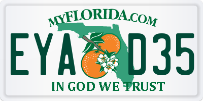 FL license plate EYAD35