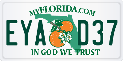 FL license plate EYAD37