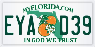 FL license plate EYAD39