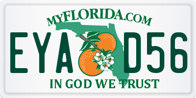 FL license plate EYAD56