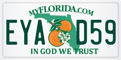 FL license plate EYAD59
