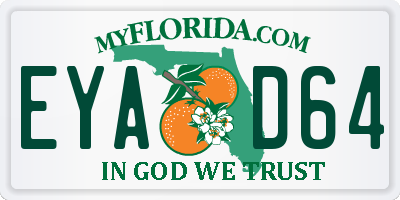 FL license plate EYAD64