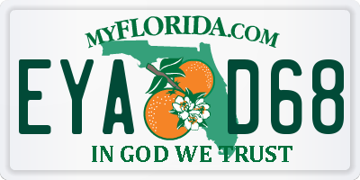 FL license plate EYAD68