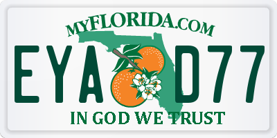 FL license plate EYAD77