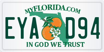 FL license plate EYAD94