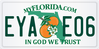 FL license plate EYAE06