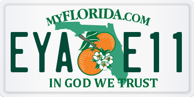 FL license plate EYAE11