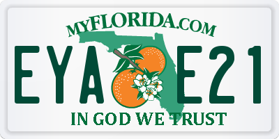 FL license plate EYAE21