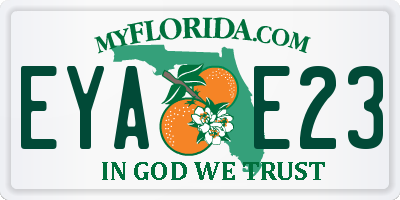 FL license plate EYAE23