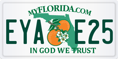 FL license plate EYAE25