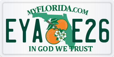 FL license plate EYAE26