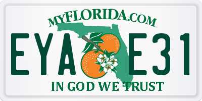 FL license plate EYAE31