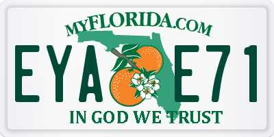 FL license plate EYAE71