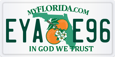 FL license plate EYAE96