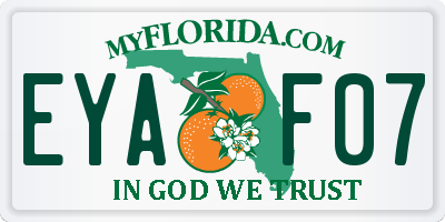 FL license plate EYAF07