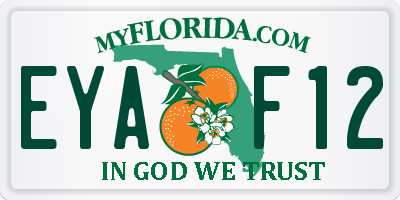 FL license plate EYAF12