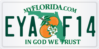FL license plate EYAF14