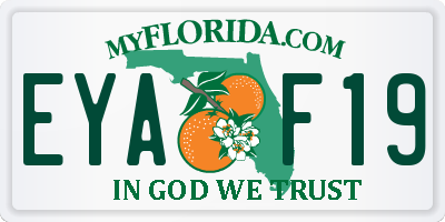 FL license plate EYAF19