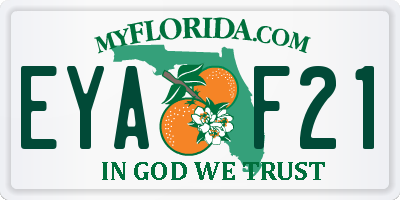 FL license plate EYAF21
