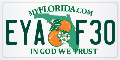 FL license plate EYAF30