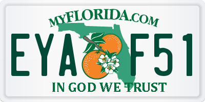FL license plate EYAF51