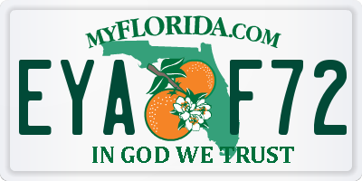 FL license plate EYAF72