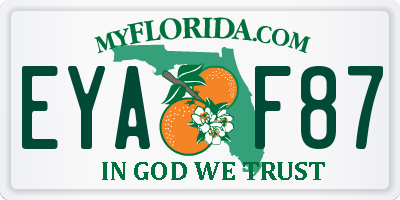FL license plate EYAF87