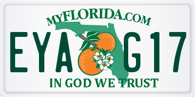 FL license plate EYAG17