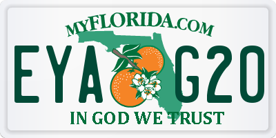 FL license plate EYAG20