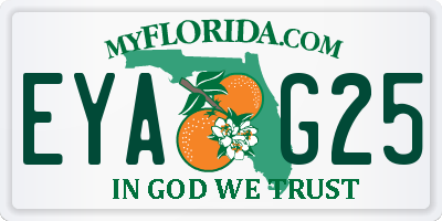 FL license plate EYAG25