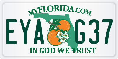 FL license plate EYAG37