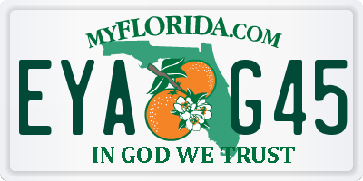 FL license plate EYAG45