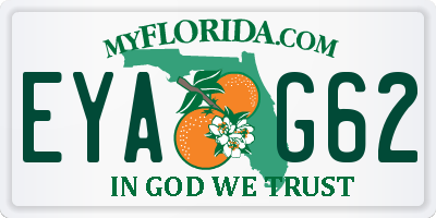 FL license plate EYAG62