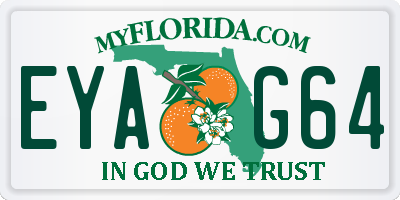 FL license plate EYAG64