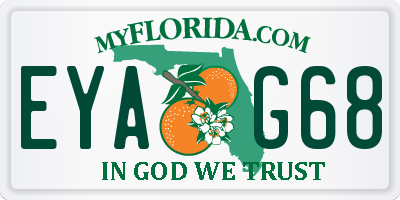 FL license plate EYAG68
