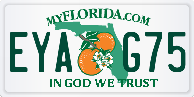 FL license plate EYAG75