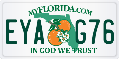 FL license plate EYAG76