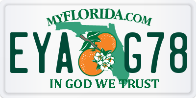 FL license plate EYAG78